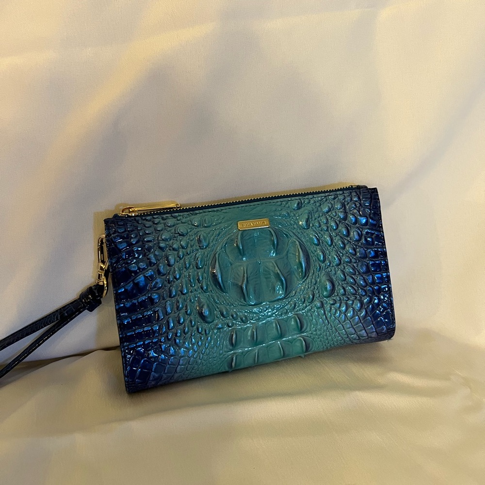 Blue Brahmin Wristlet